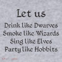 Let Us Sing Like Elves Party Like Hobbits Women's Sweatshirt thumb 2