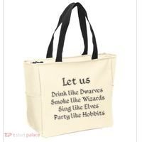 Let Us Sing Like Elves Party Like Hobbits Tote Bag thumb 2
