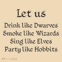 Let Us Sing Like Elves Party Like Hobbits Tote Bag thumb 4