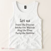 Let Us Sing Like Elves Party Like Hobbits Tank Top thumb 2