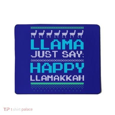 Llama Ugly Sweater Design Happy Llamakah Hannukah Gift Mousepad