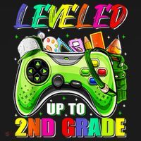 Leveled Up To 2nd Grade Gamer Back To School First Day Boys USA-Made Doggie Bandana thumb 2