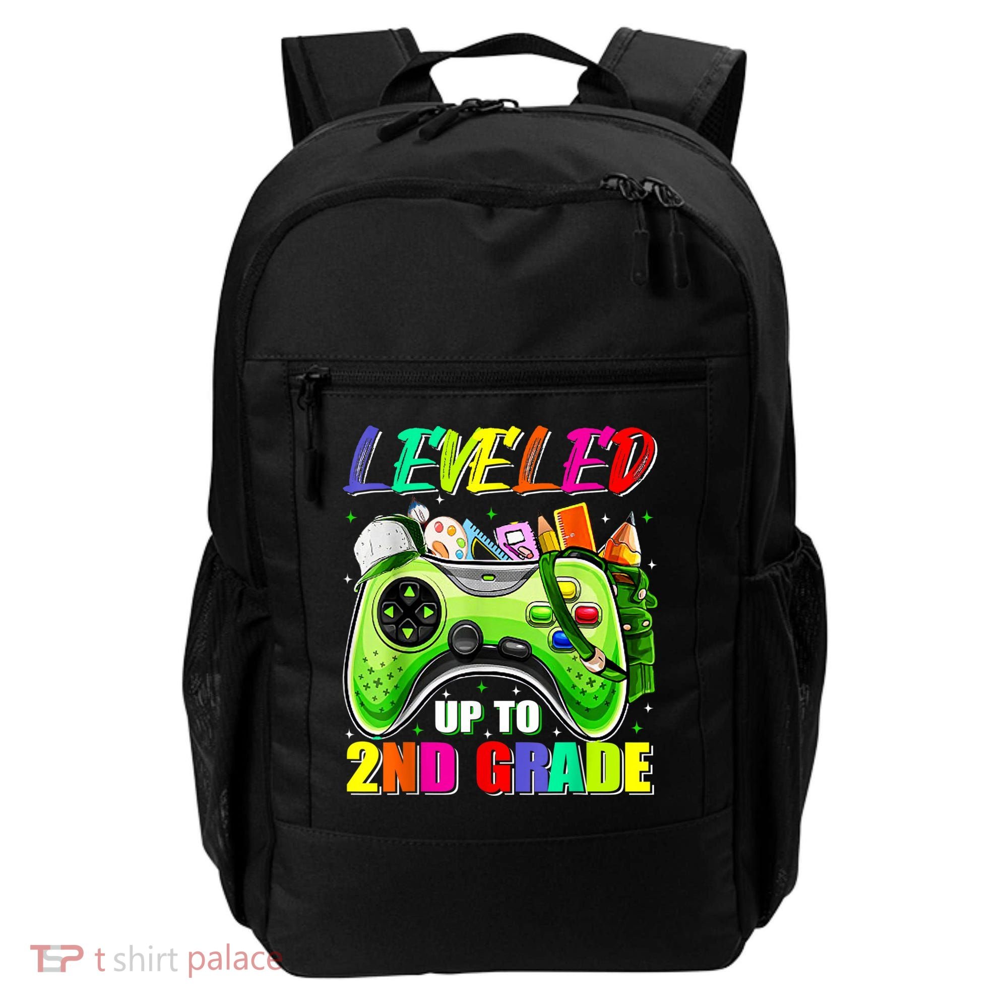 Leveled Up To 2nd Grade Gamer Back To School First Day Boys Backpack
