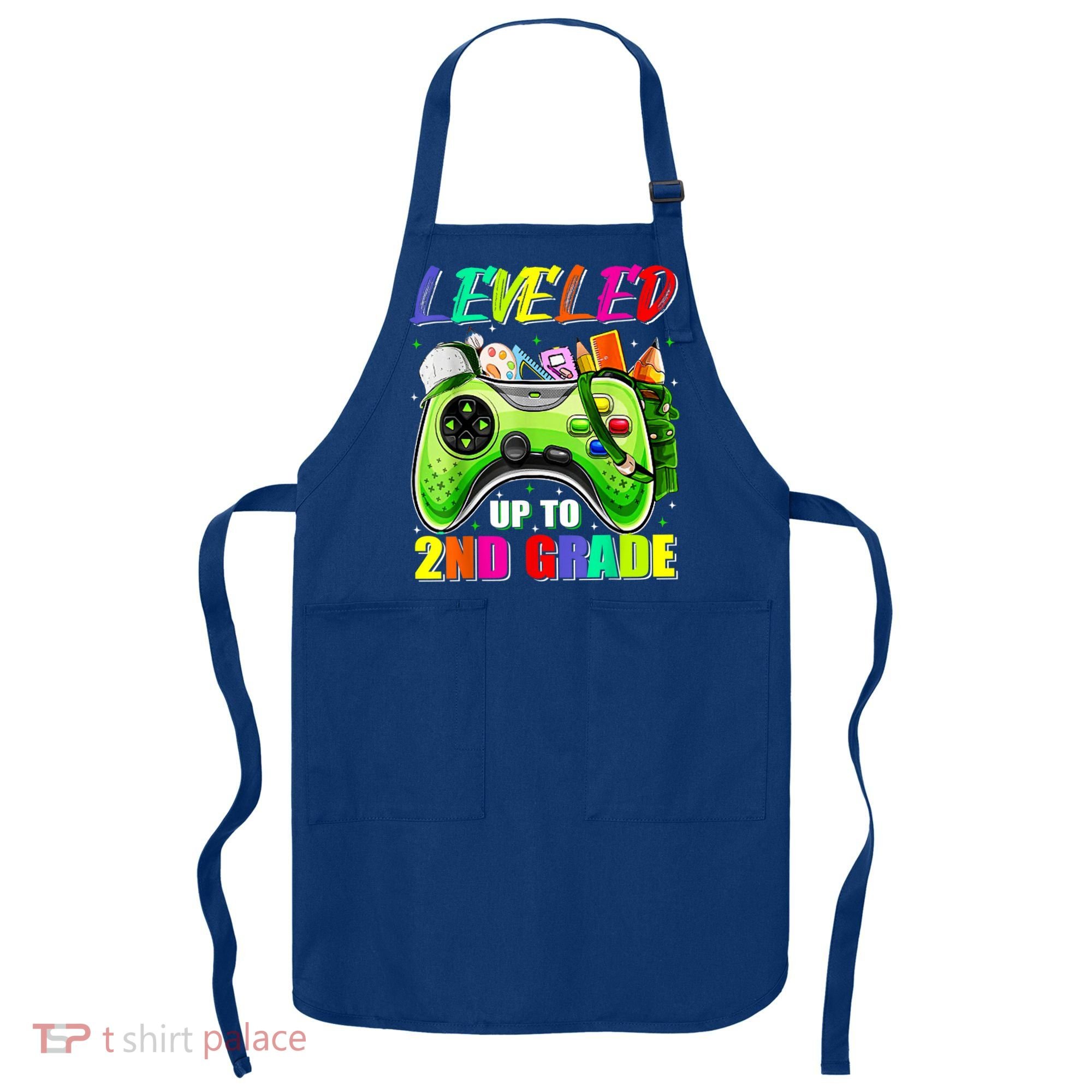 Leveled Up To 2nd Grade Gamer Back To School First Day Boys Apron