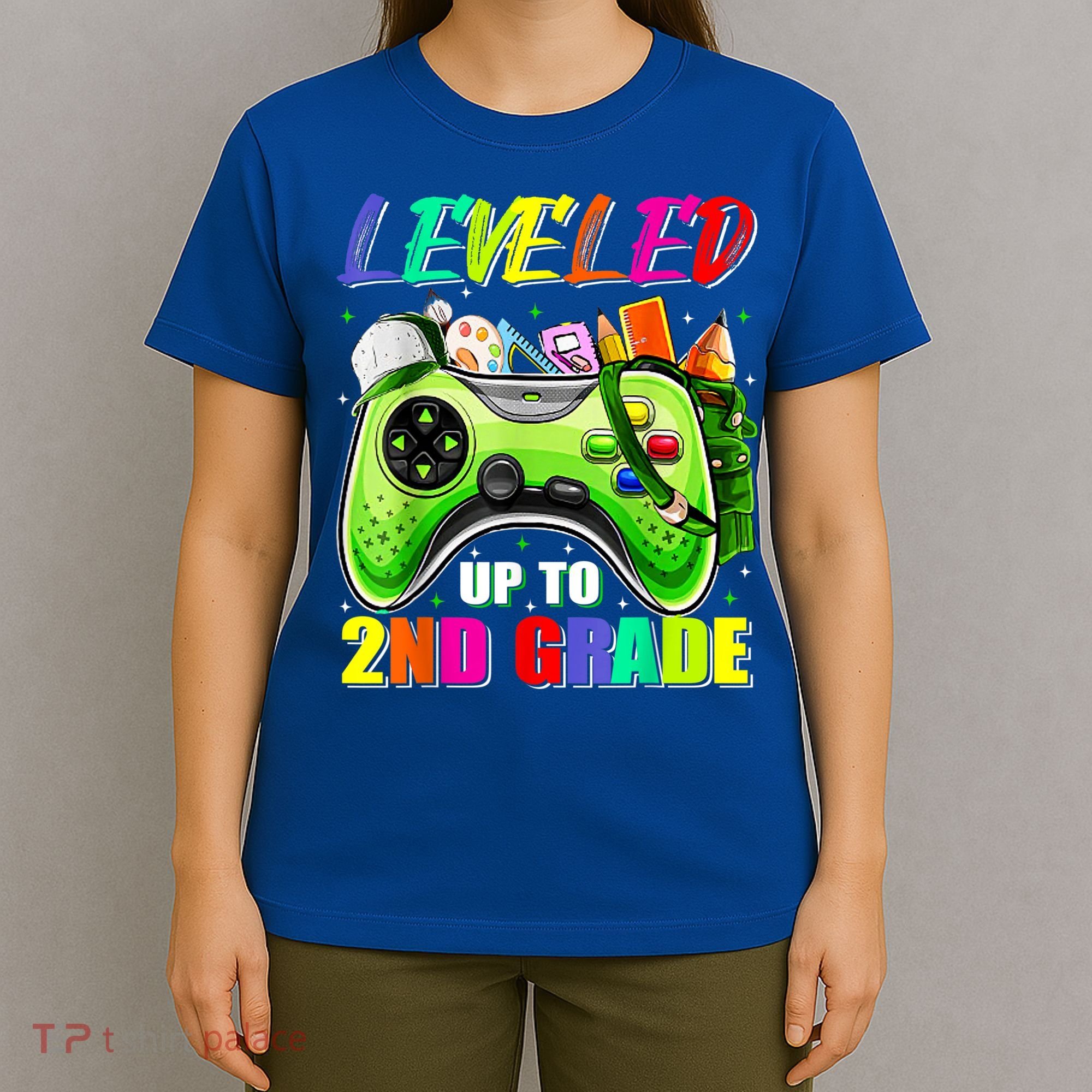 Leveled Up To 2nd Grade Gamer Back To School First Day Boys T-Shirt