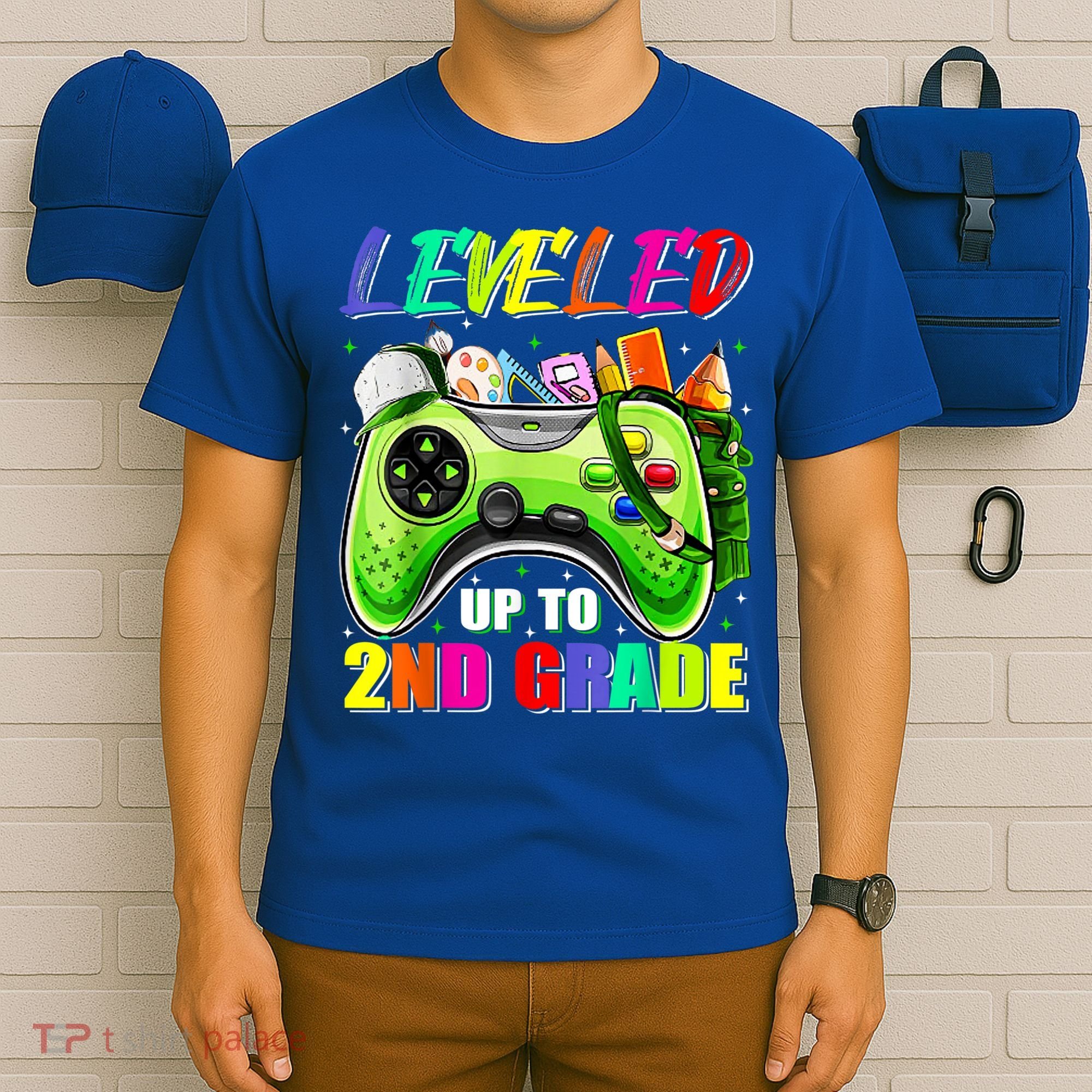 Leveled Up To 2nd Grade Gamer Back To School First Day Boys T-Shirt