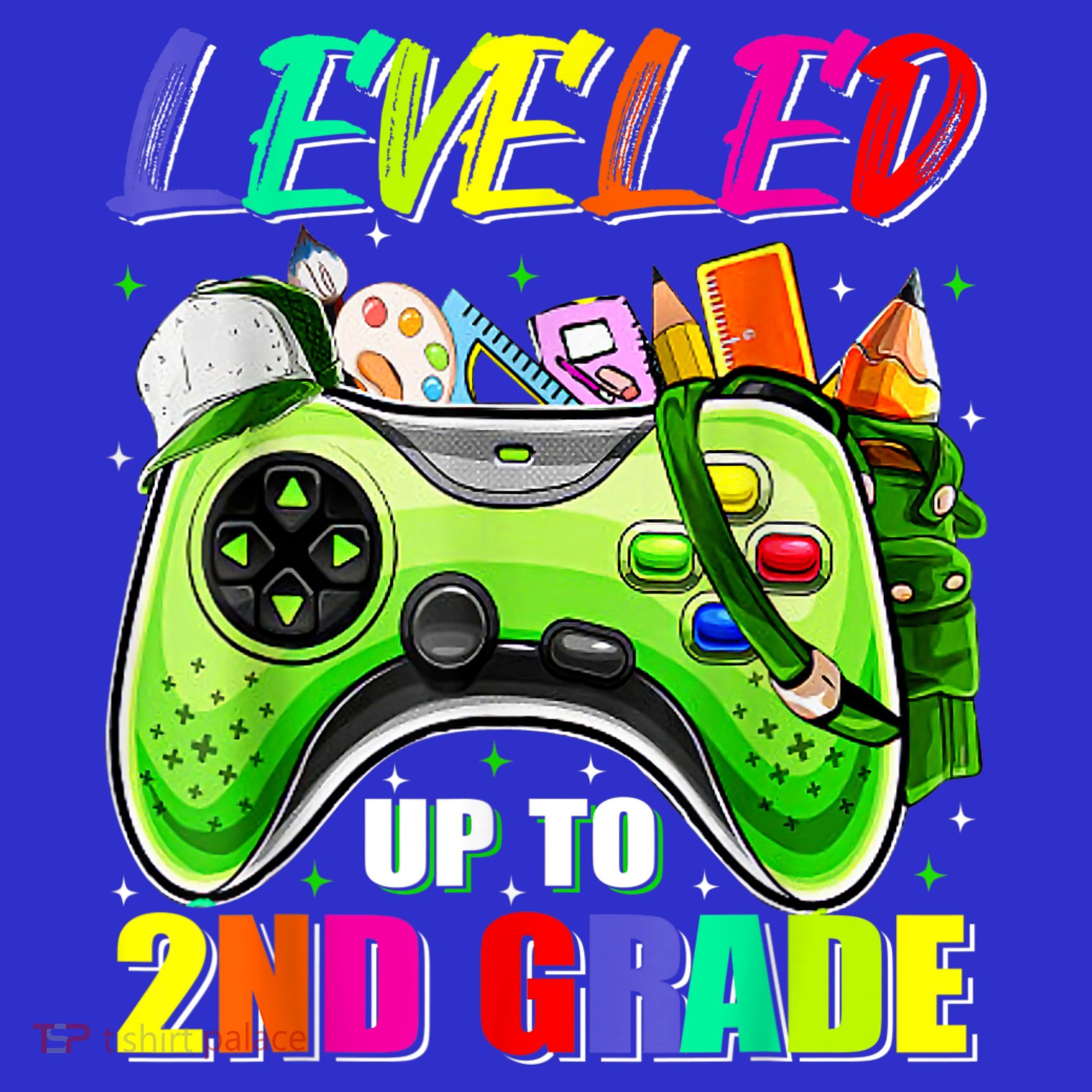 Leveled Up To 2nd Grade Gamer Back To School First Day Boys T-Shirt