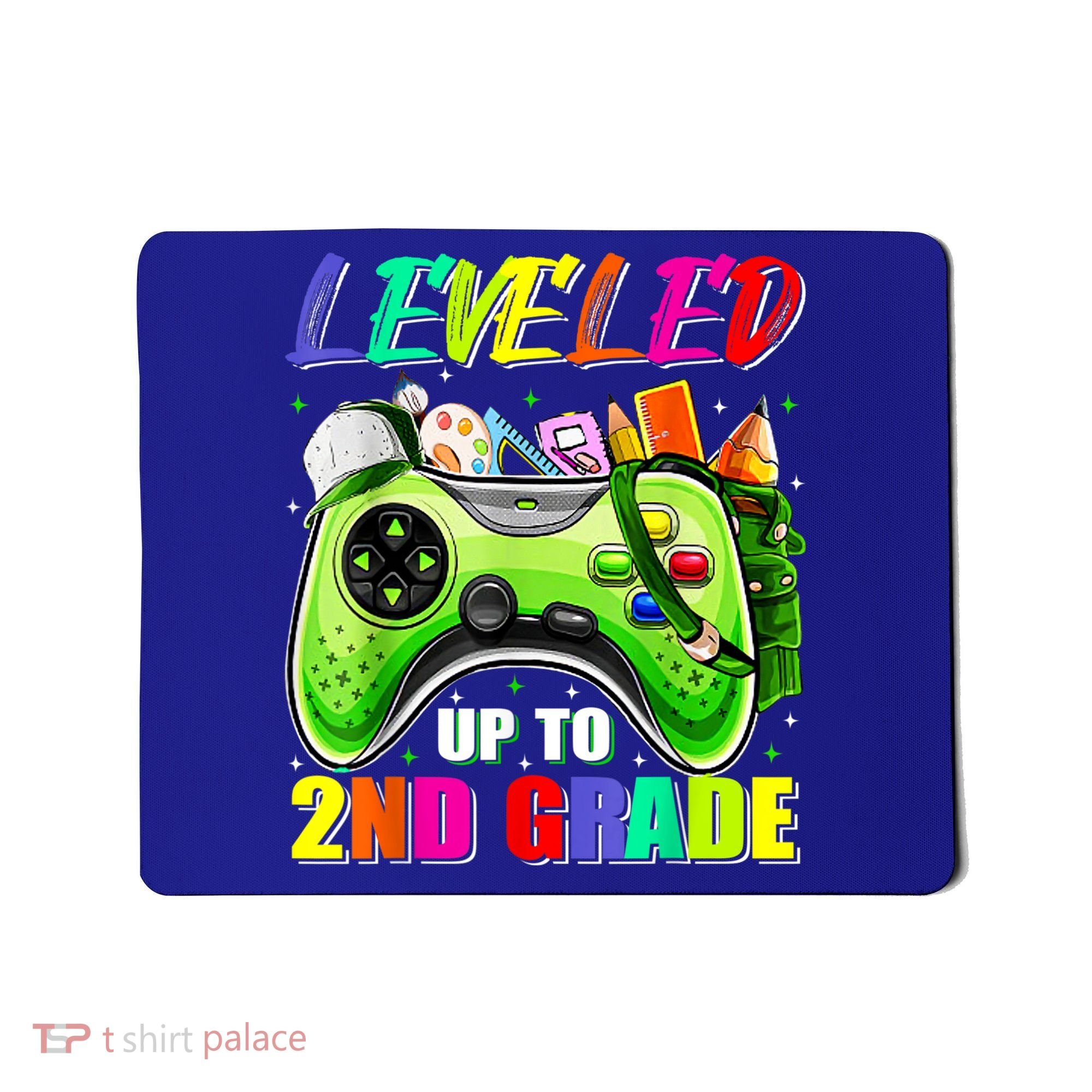 Leveled Up To 2nd Grade Gamer Back To School First Day Boys Mousepad