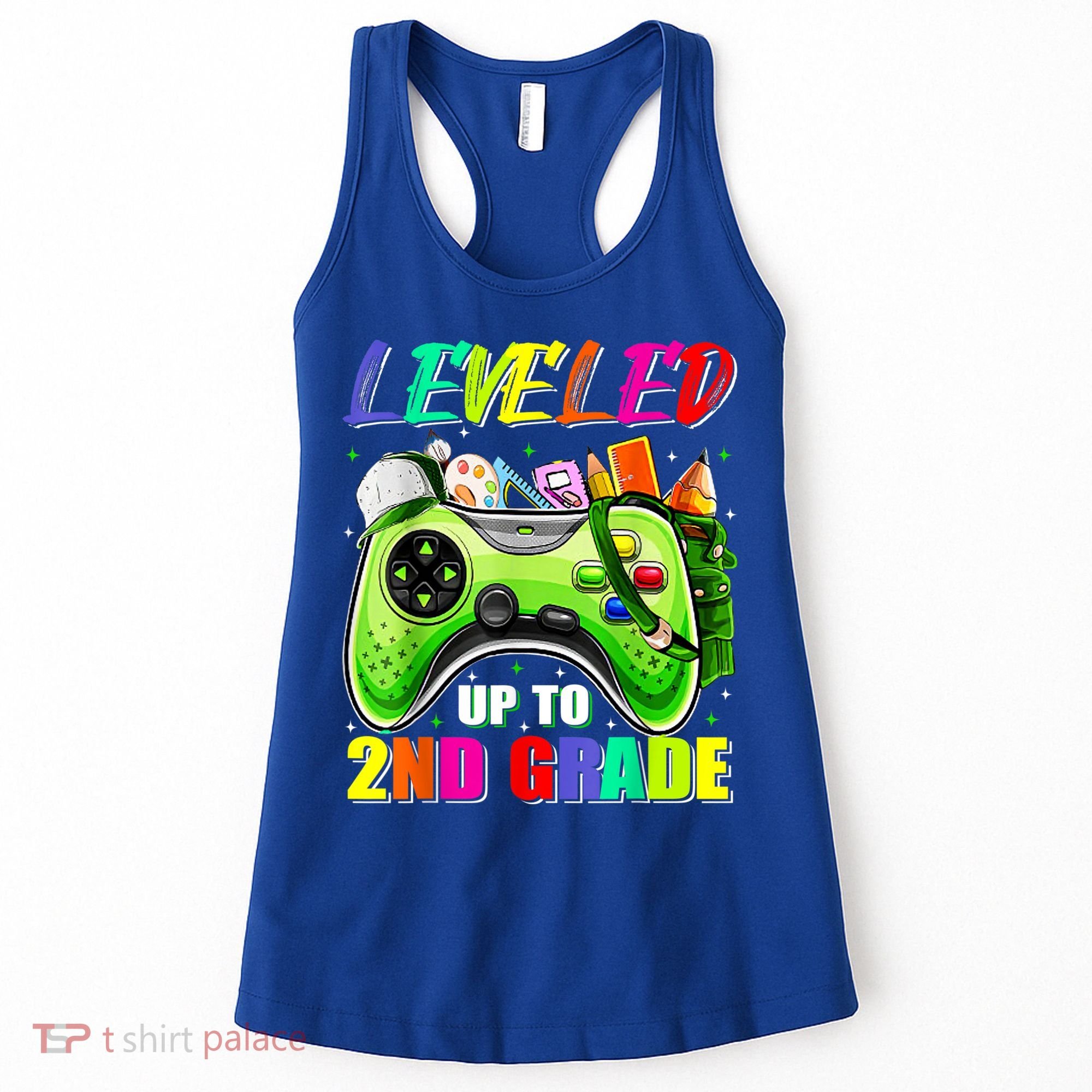 Leveled Up To 2nd Grade Gamer Back To School First Day Boys Women's Tank Top