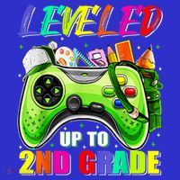 Leveled Up To 2nd Grade Gamer Back To School First Day Boys Baby Bodysuit thumb 2