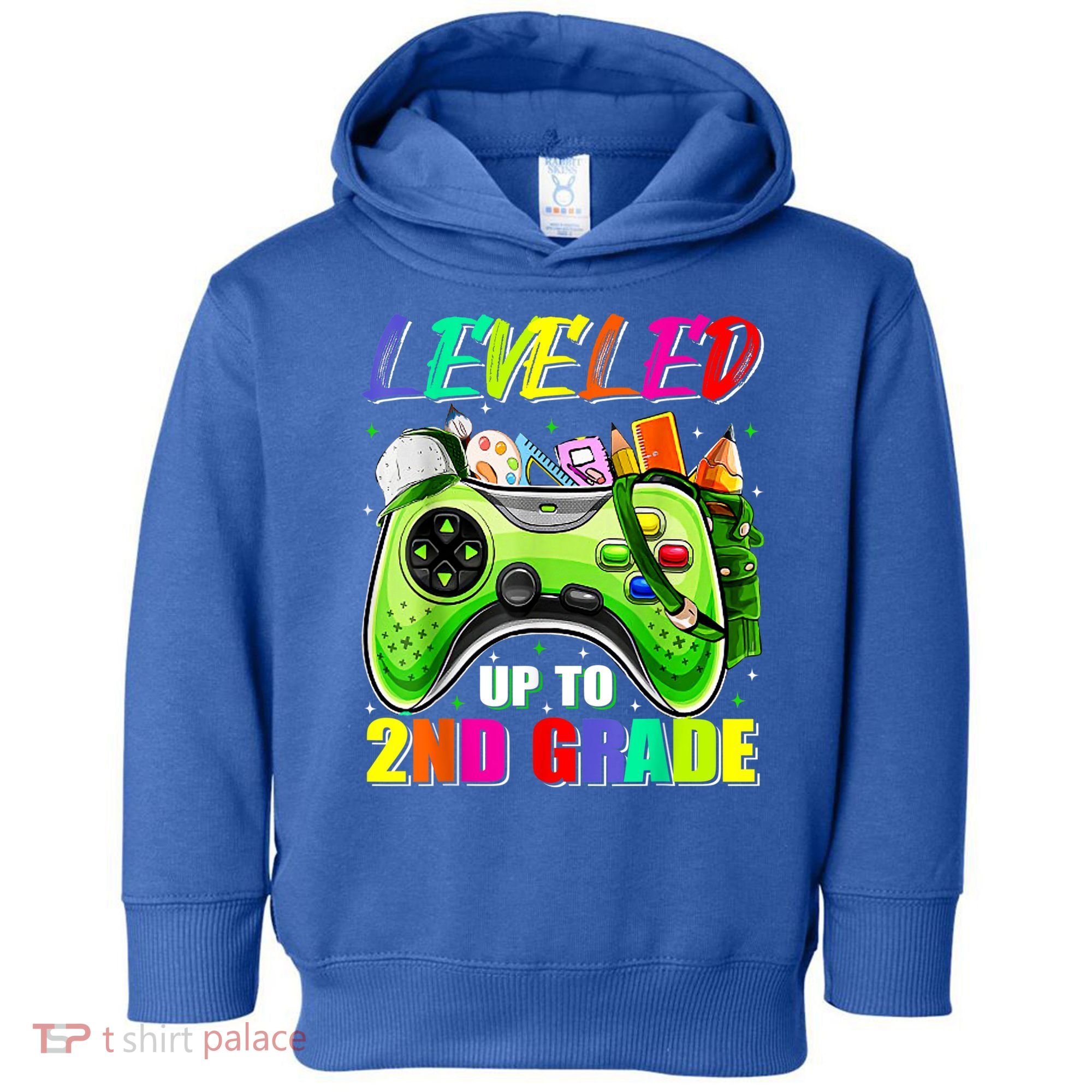 Leveled Up To 2nd Grade Gamer Back To School First Day Boys Toddler Hoodie