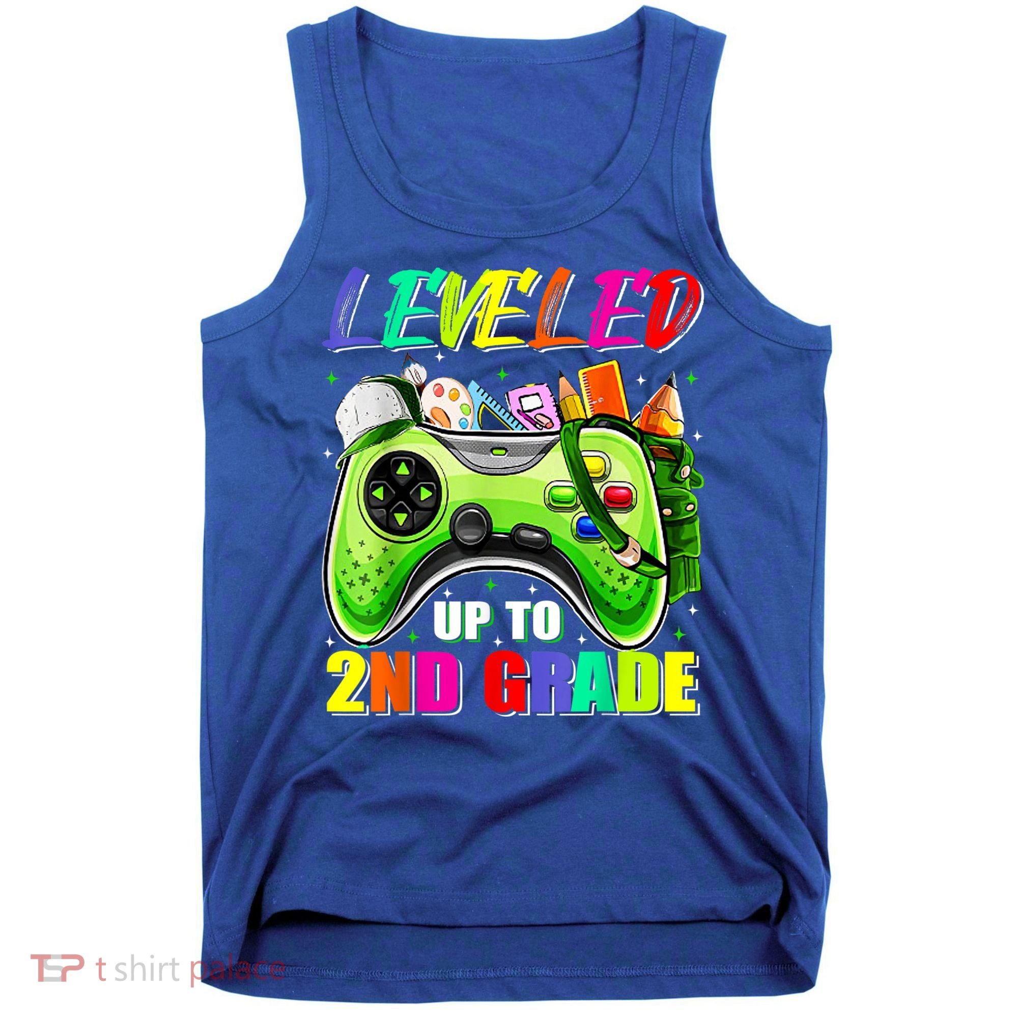 Leveled Up To 2nd Grade Gamer Back To School First Day Boys Tank Top