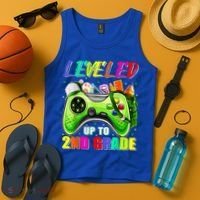 Leveled Up To 2nd Grade Gamer Back To School First Day Boys Tank Top thumb 4