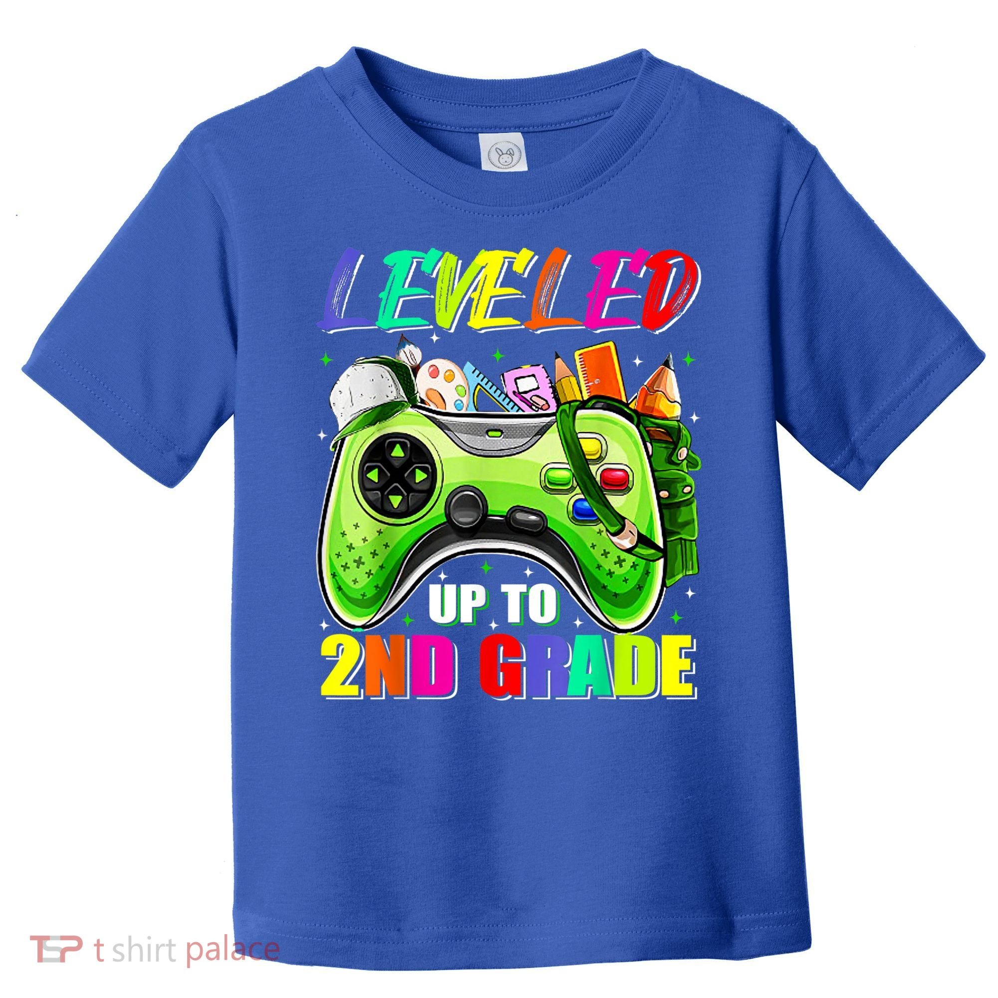 Leveled Up To 2nd Grade Gamer Back To School First Day Boys Toddler T-Shirt