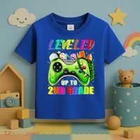 Leveled Up To 2nd Grade Gamer Back To School First Day Boys Toddler T-Shirt thumb 3