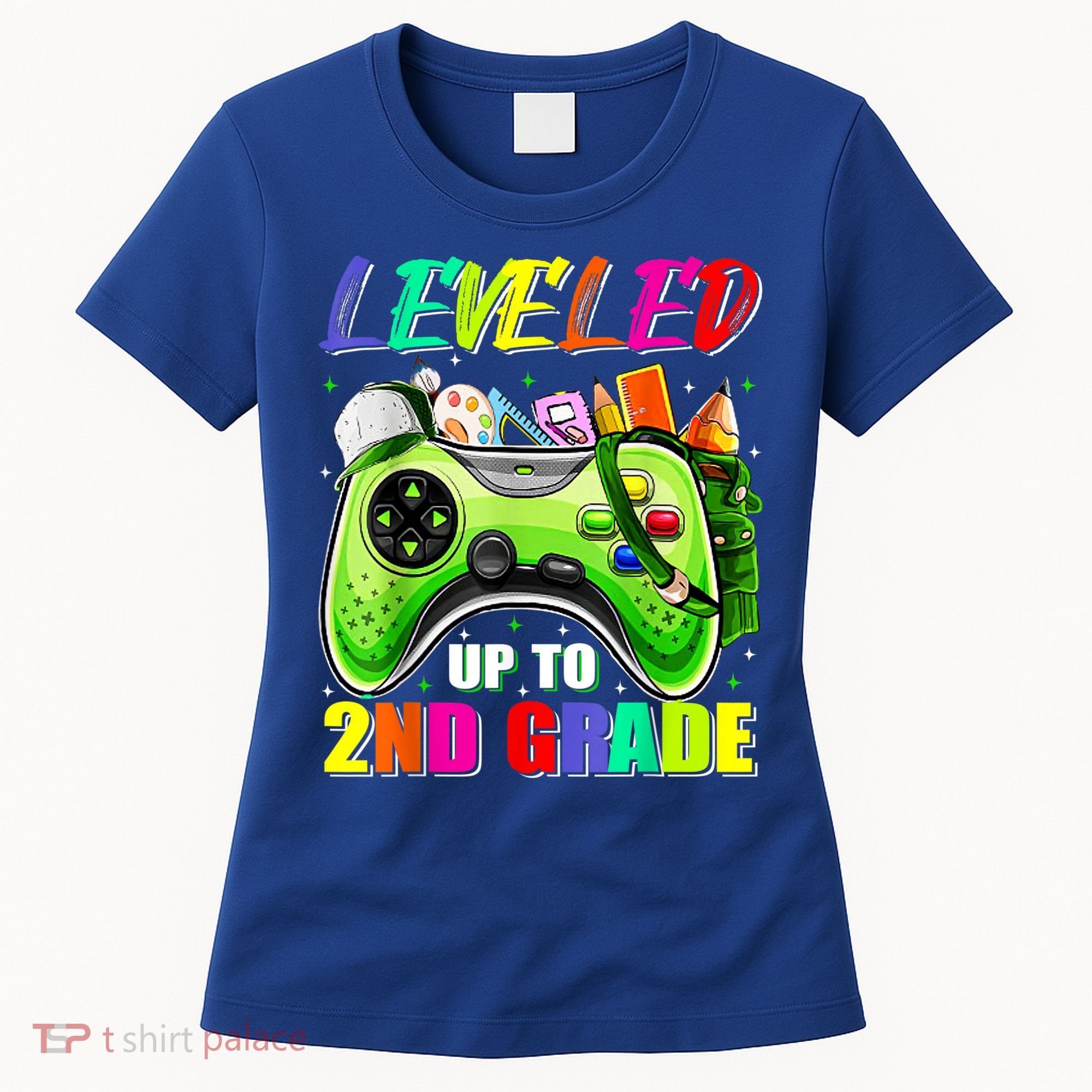 Leveled Up To 2nd Grade Gamer Back To School First Day Boys Women's T-Shirt