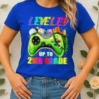 Leveled Up To 2nd Grade Gamer Back To School First Day Boys Women's T-Shirt thumb 2