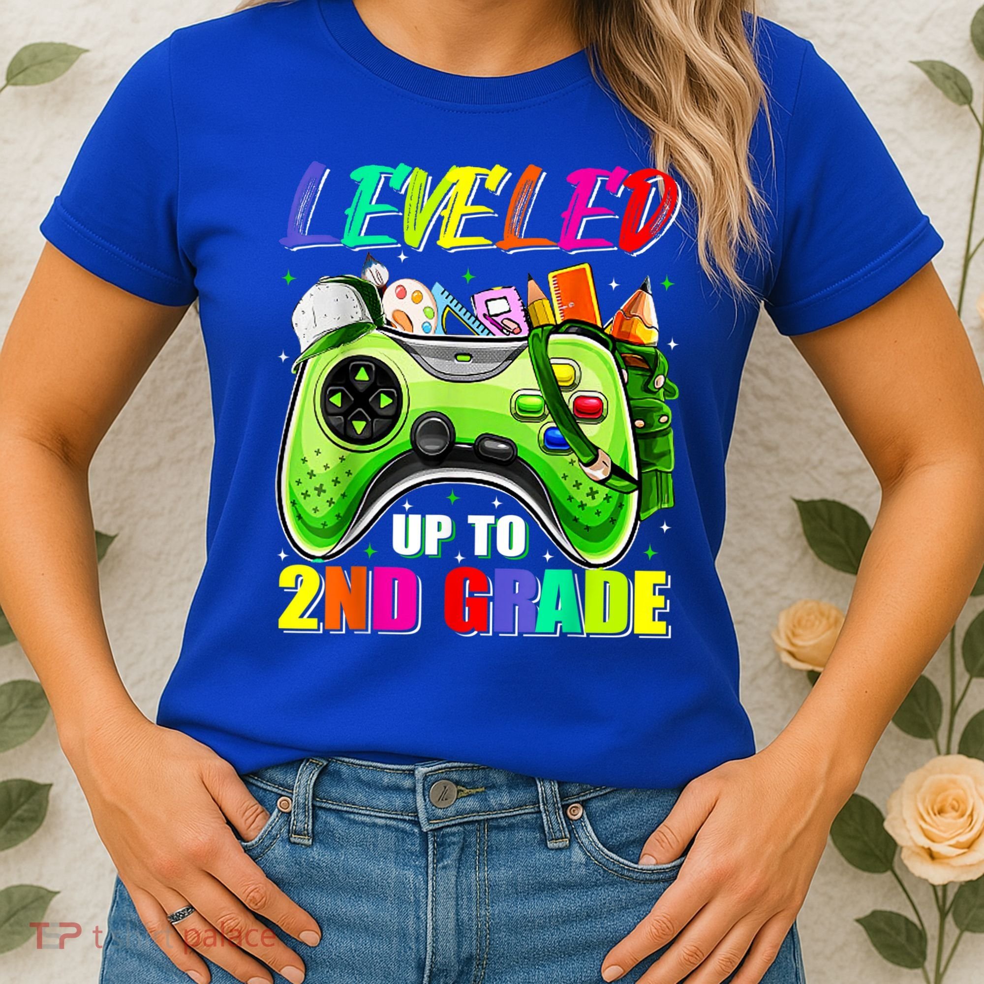 Leveled Up To 2nd Grade Gamer Back To School First Day Boys Women's T-Shirt