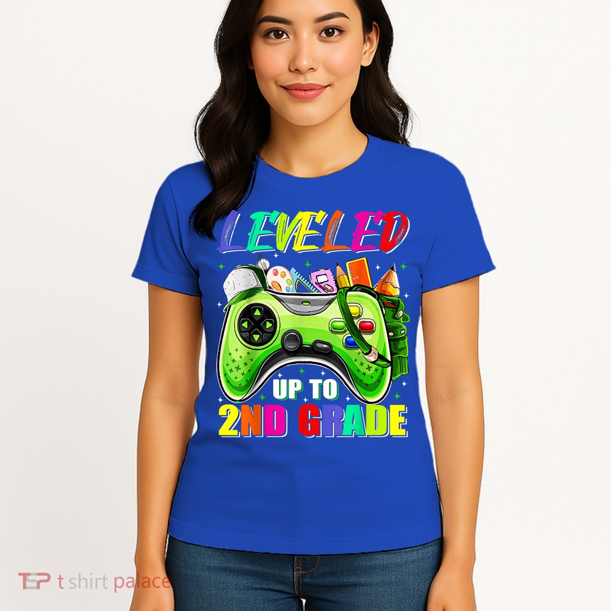 Leveled Up To 2nd Grade Gamer Back To School First Day Boys Women's T-Shirt