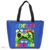Leveled Up To 2nd Grade Gamer Back To School First Day Boys Tote Bag thumb 0