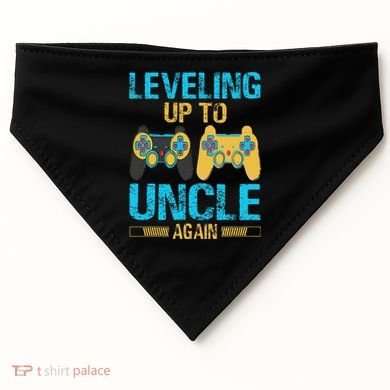 Leveling Up To Uncle Again Gaming Gift Uncle Again USA-Made Doggie Bandana