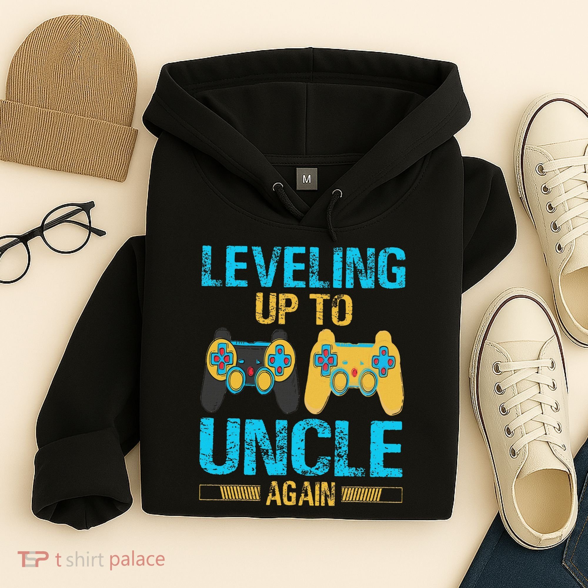 Leveling Up To Uncle Again Gaming Gift Uncle Again Hoodie