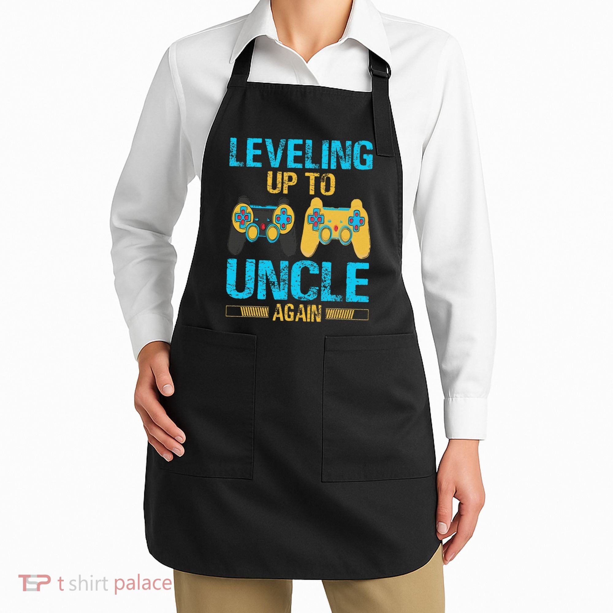 Leveling Up To Uncle Again Gaming Gift Uncle Again Apron