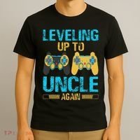 Leveling Up To Uncle Again Gaming Gift Uncle Again T-Shirt thumb 3
