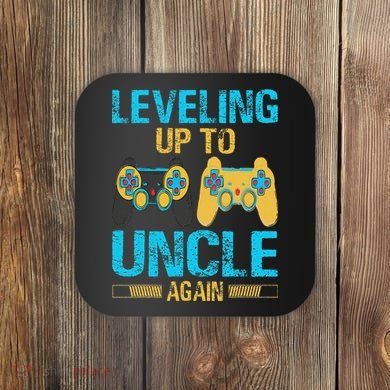Leveling Up To Uncle Again Gaming Gift Uncle Again Coaster