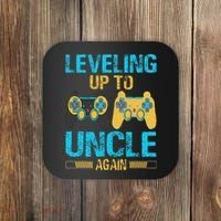 Leveling Up To Uncle Again Gaming Gift Uncle Again Coaster thumb 0