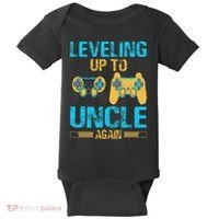 Leveling Up To Uncle Again Gaming Gift Uncle Again Baby Bodysuit thumb 0
