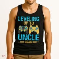 Leveling Up To Uncle Again Gaming Gift Uncle Again Tank Top thumb 3