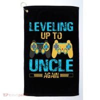 Leveling Up To Uncle Again Gaming Gift Uncle Again Golf Towel thumb 0