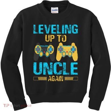 Leveling Up To Uncle Again Gaming Gift Uncle Again Kids Sweatshirt