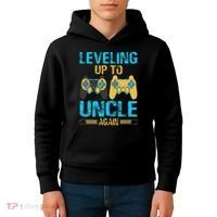 Leveling Up To Uncle Again Gaming Gift Uncle Again Kids Hoodie thumb 4