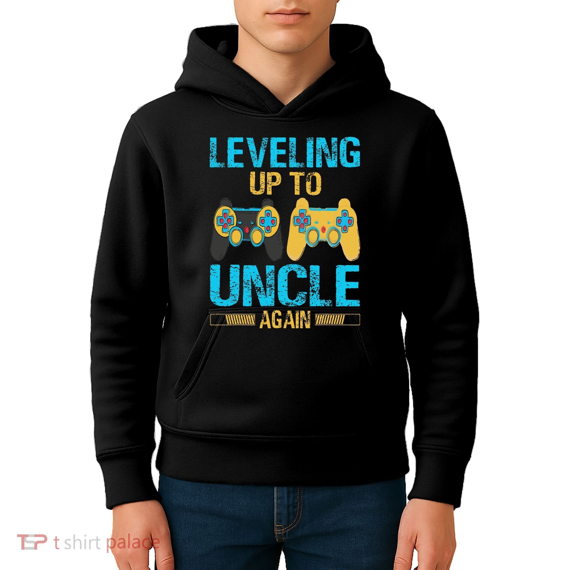 Leveling Up To Uncle Again Gaming Gift Uncle Again Kids Hoodie