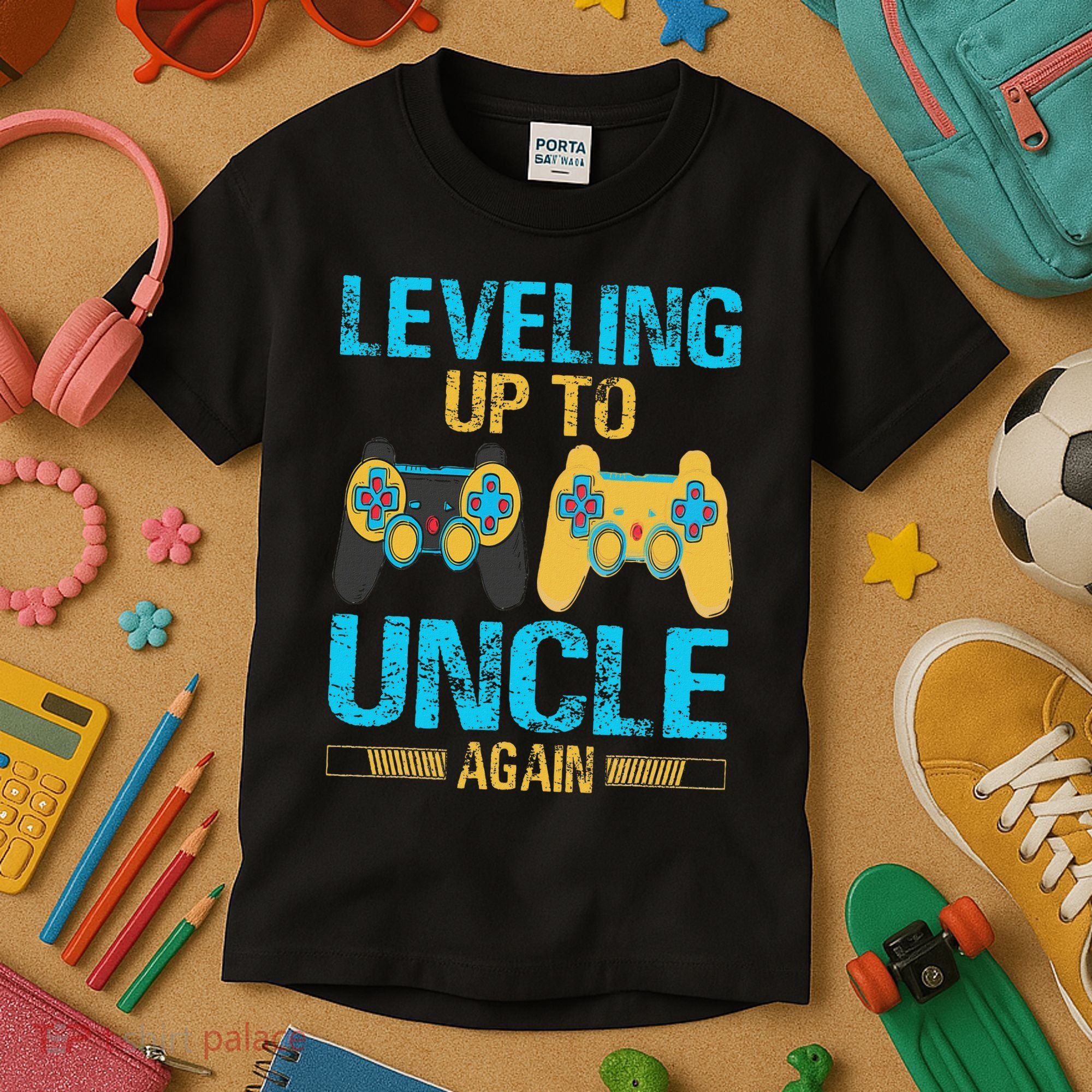 Leveling Up To Uncle Again Gaming Gift Uncle Again Kids T-Shirt