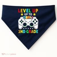 Level Up To 2nd Grade Team Second Grade USA-Made Doggie Bandana thumb 0