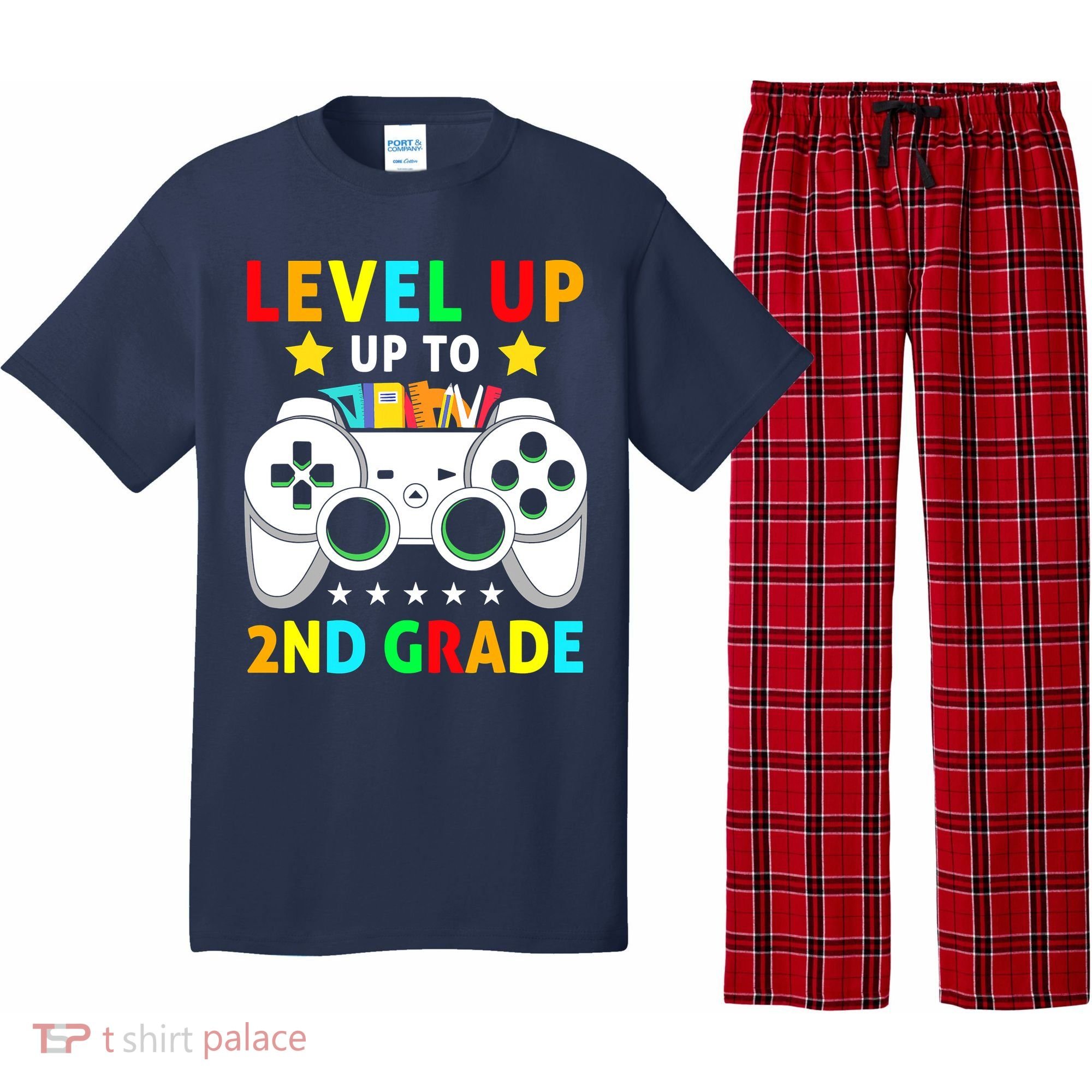 Level Up To 2nd Grade Team Second Grade Pajama Set