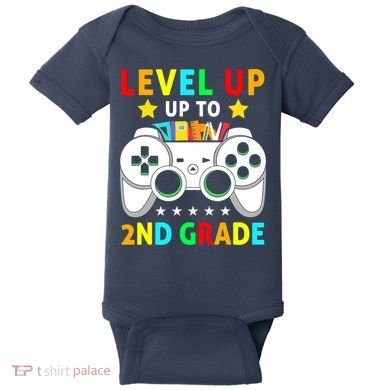 Level Up To 2nd Grade Team Second Grade Baby Bodysuit