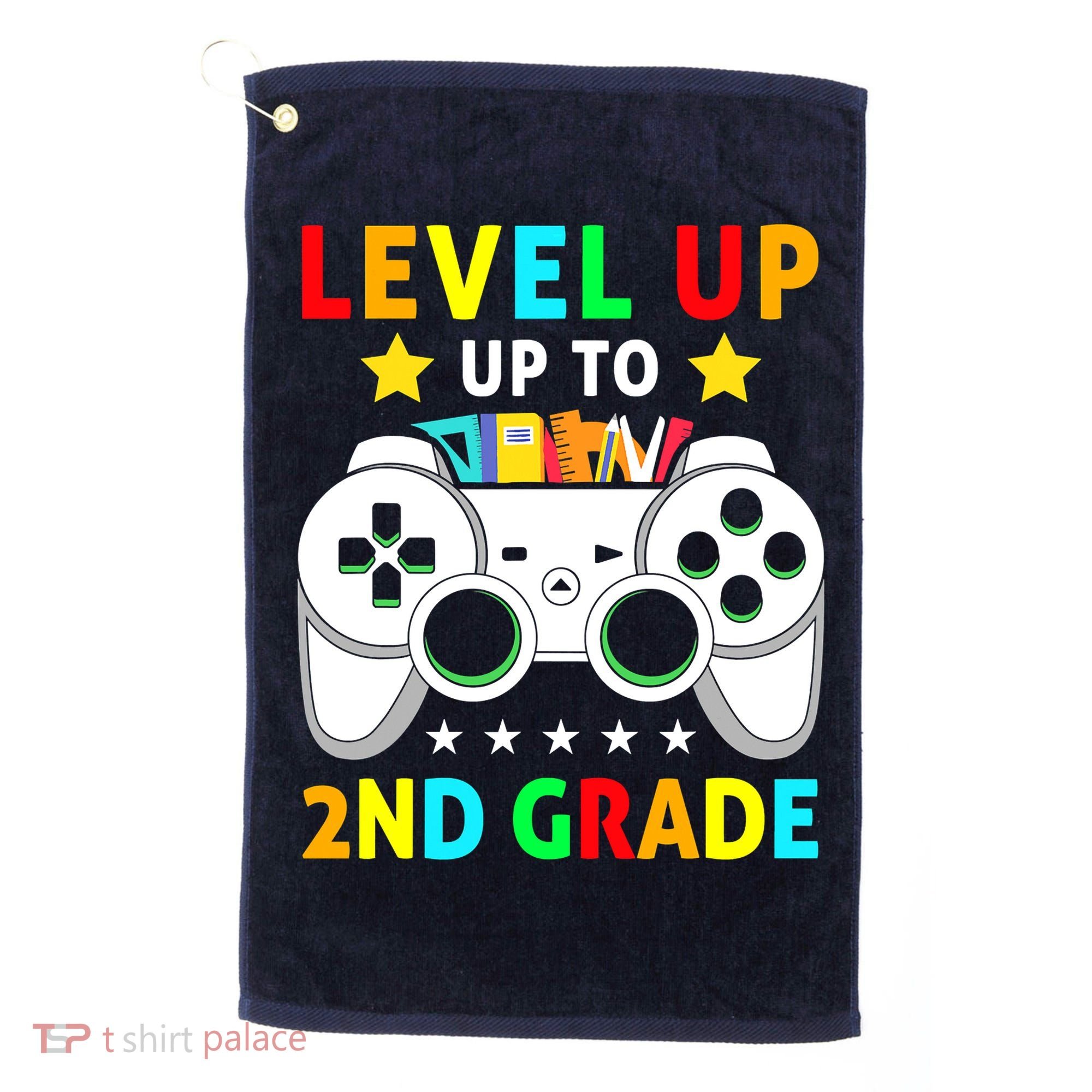Level Up To 2nd Grade Team Second Grade Golf Towel