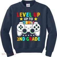 Level Up To 2nd Grade Team Second Grade Kids Sweatshirt thumb 0