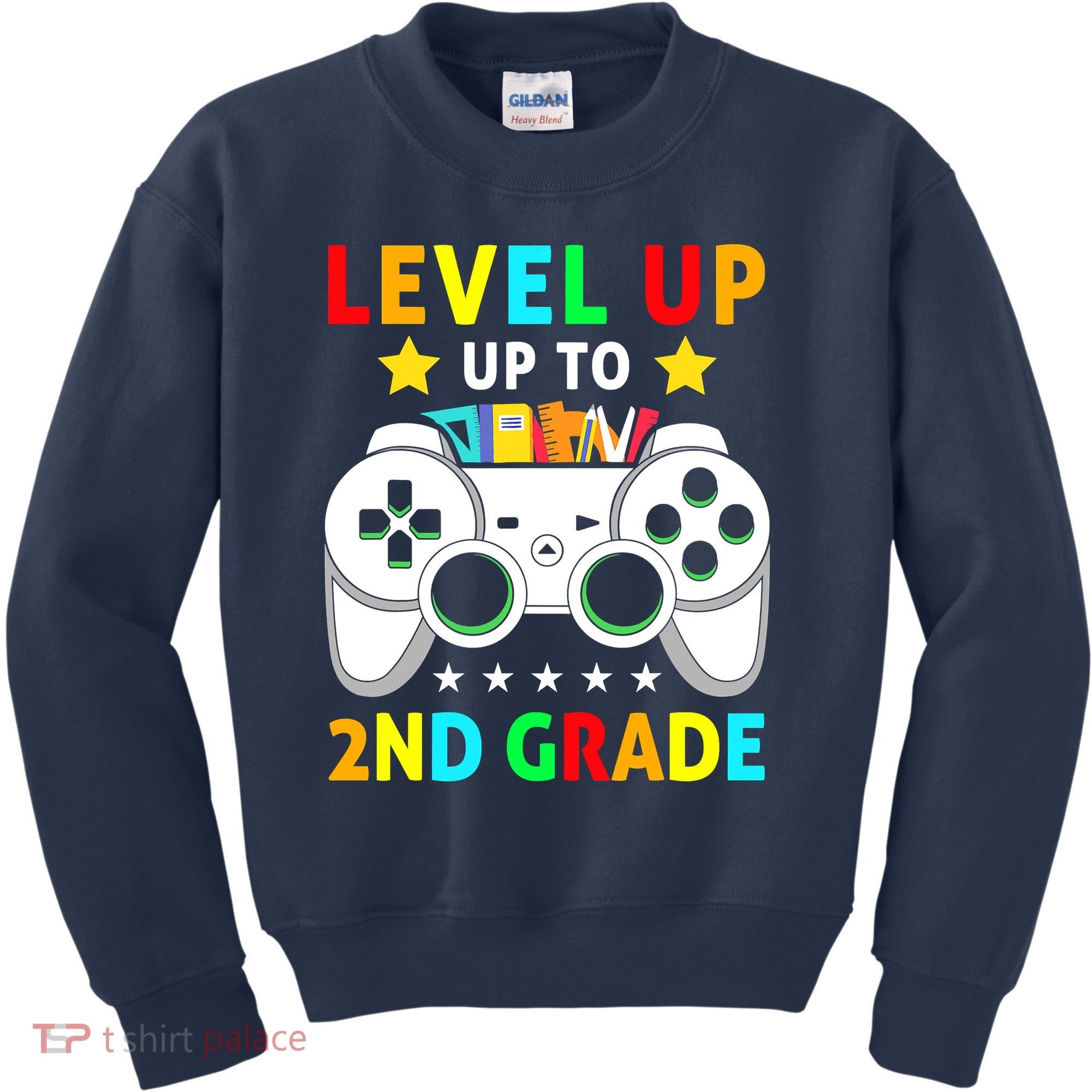 Level Up To 2nd Grade Team Second Grade Kids Sweatshirt