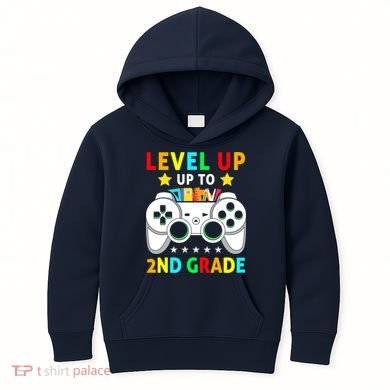 Level Up To 2nd Grade Team Second Grade Kids Hoodie