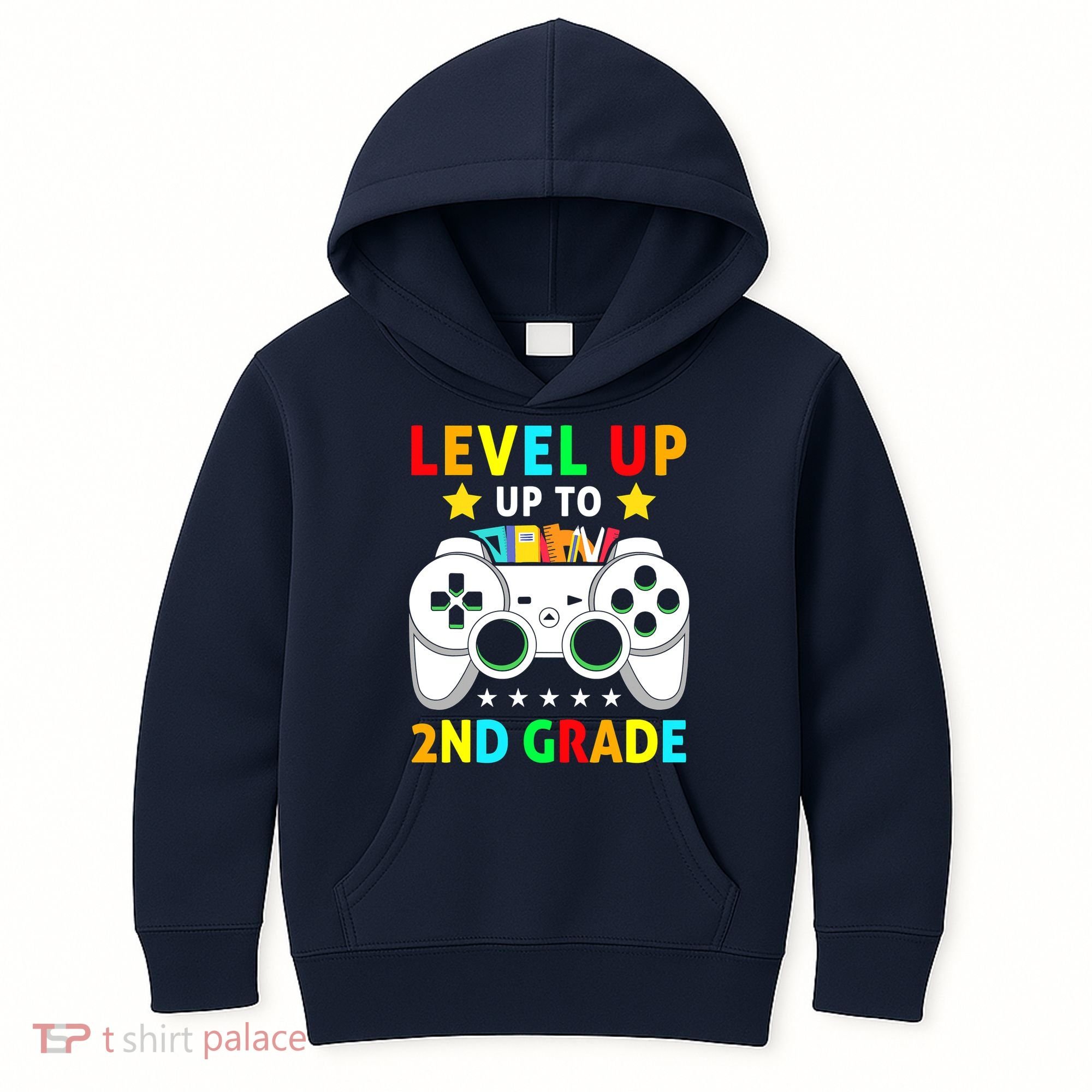 Level Up To 2nd Grade Team Second Grade Kids Hoodie