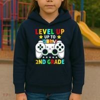 Level Up To 2nd Grade Team Second Grade Kids Hoodie thumb 3