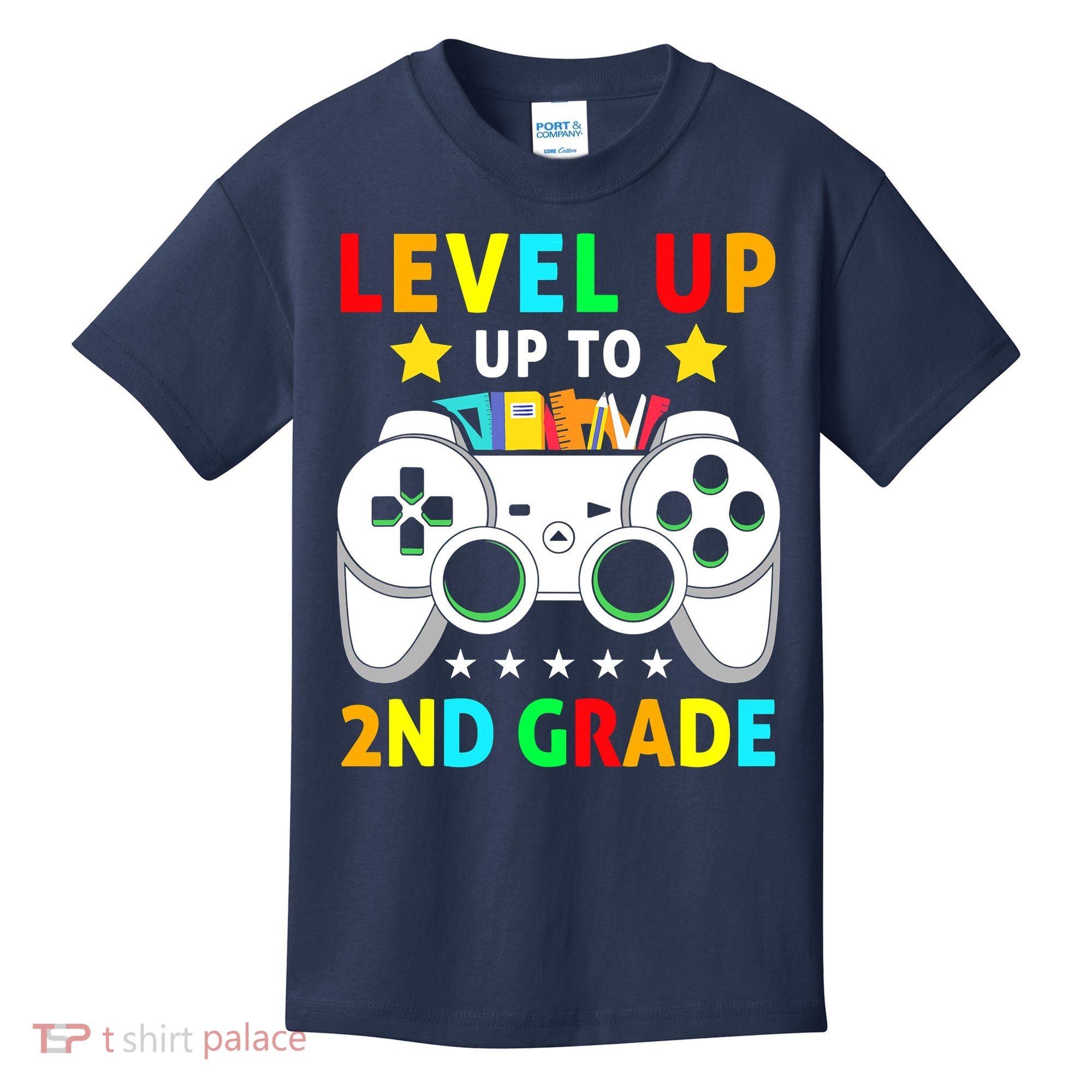 Level Up To 2nd Grade Team Second Grade Kids T-Shirt