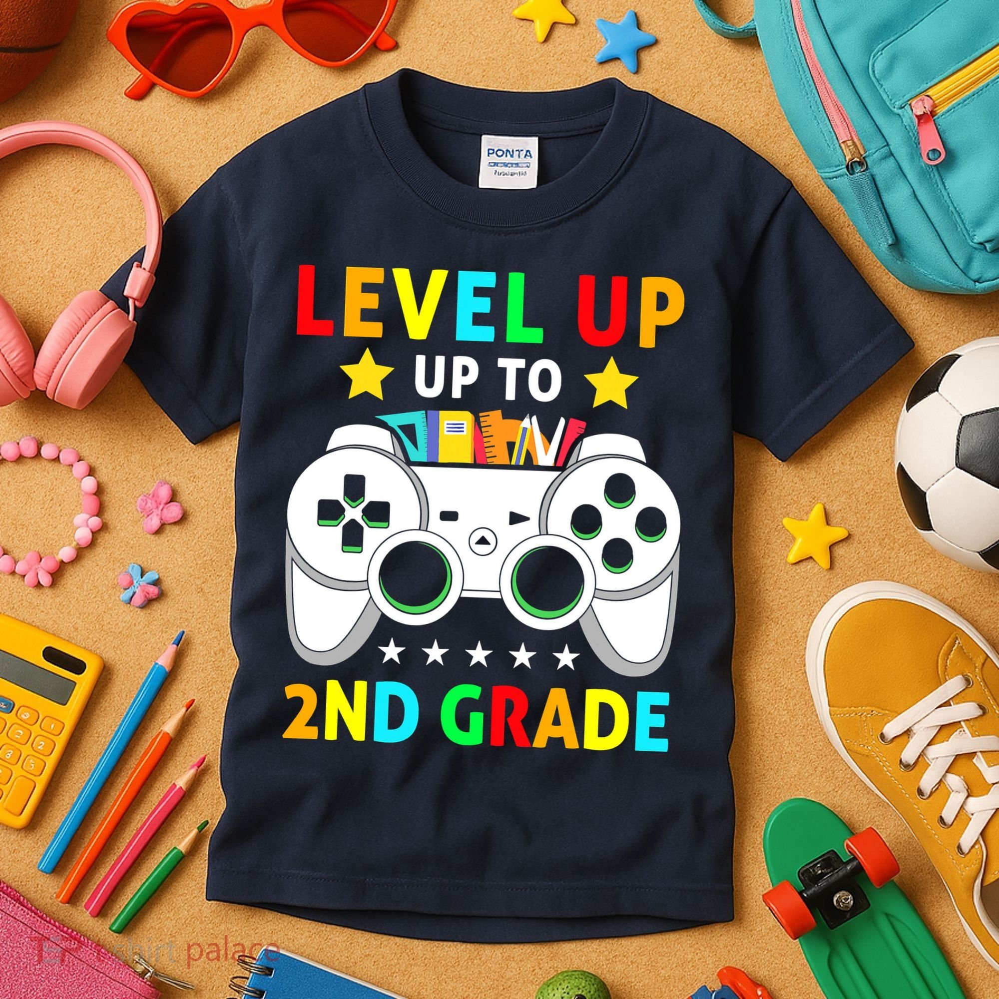 Level Up To 2nd Grade Team Second Grade Kids T-Shirt