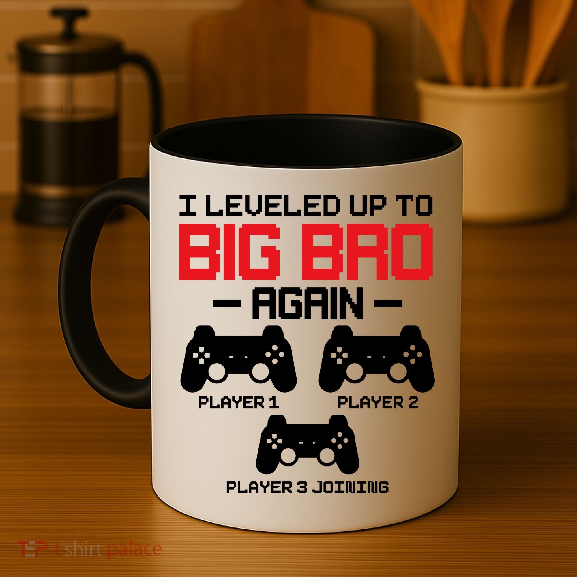 Leveled Up To Big Bro Again New Big Brother Gift Announcement Coffee Mug