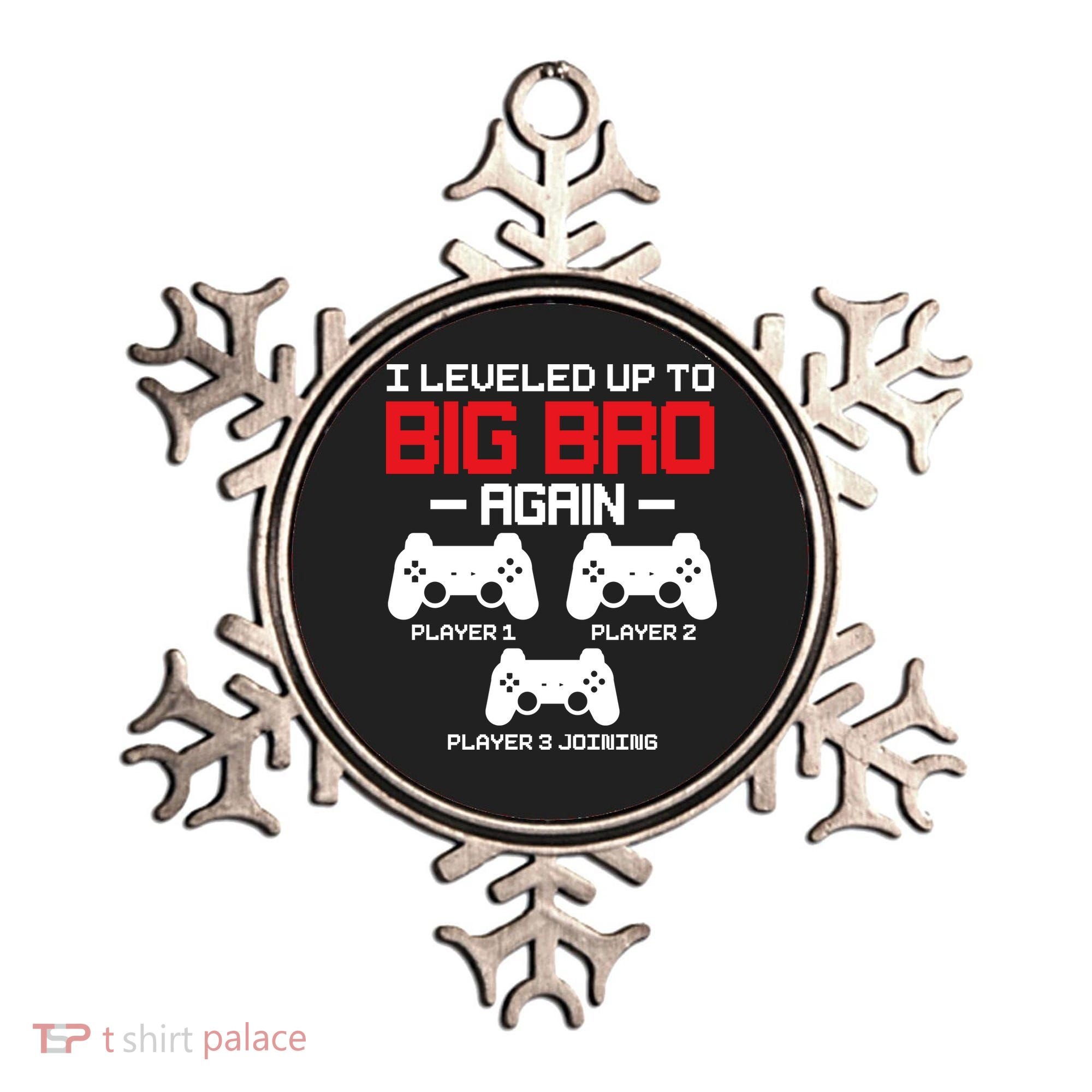 Leveled Up To Big Bro Again New Big Brother Gift Announcement Ornament